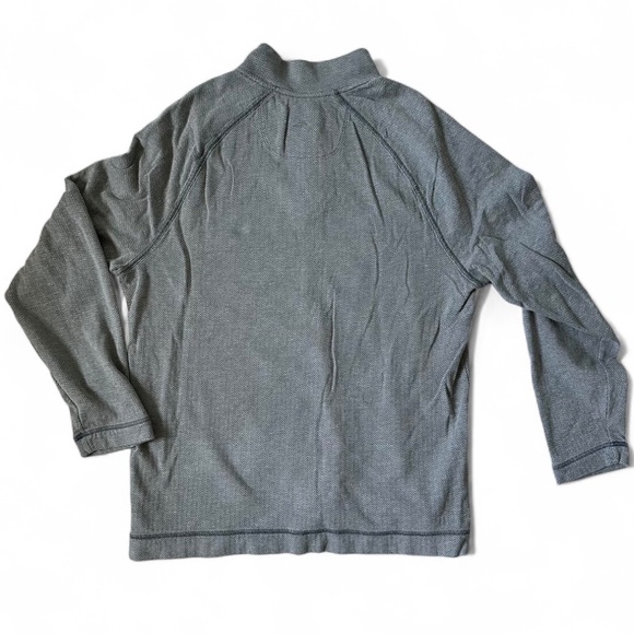 TOMMY BAHAMA Men's Quarter 4-Button Pullover Sweatshirt Gray 100% Cotton XL - Picture 2 of 8